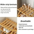 thumbnail image 3 of Buric Bamboo 3-Tier Shoe Shelf Foldable Bamboo Shoe Rack Multifunctional Free Standing Shoe Shelf Storage Organizer，Walnut, 3 of 8