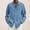 Light Blue, variant on Azrian Long Sleeve with Turn-down Collar and Button Shirt for Men,Fashion Man Turndown Collar Long Sleeve Tops T-Shirt Summer Printing Button Blouse Sweartshirt
