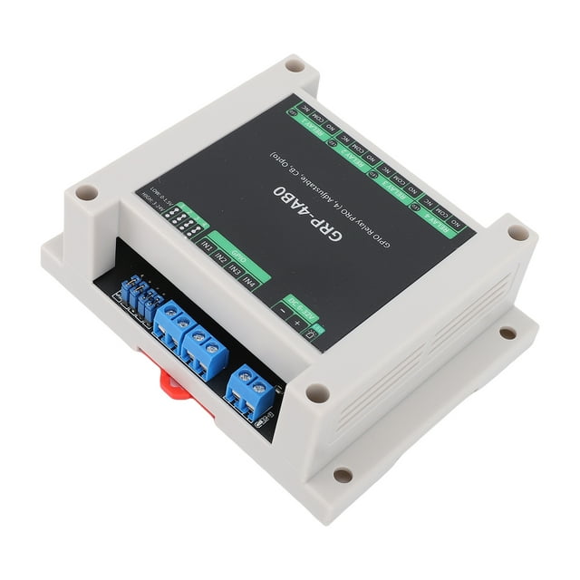 Module de Carte de Commutateur Relais GPIO 10A 5V à 2 Canaux, Isolation par Optocoupleur, Contrôle d'Automatisation Industrielle, Boîtier de Montage sur Rail en ABS, pour Systèmes de Maison Intelligente