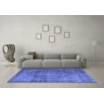 thumbnail image 3 of Ahgly Company Machine Washable Indoor Square Persian Blue Traditional Area Rugs, 6' Square, 3 of 4
