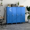 thumbnail image 5 of Metal Lockers with Handle and 2 Pegboard & 5 Hooks for Home,Gym, School, Office,Garage,Blue,15" D x 15" W x 54.45" H,Required Assembly, 5 of 14
