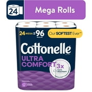 Cottonelle Ultra Comfort Toilet Paper, 24 Mega Rolls