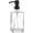 Oil Rubbed Bronze, variant on 13.5 Oz Clear Glass Soap Dispenser with Rust Proof Stainless Steel Pump, Antique Design Refillable Square Lotion Dispenser for Bathroom, Kitchen Hand Soap (Oil Rubbed Bronze)