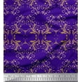 thumbnail image 1 of Soimoi Cotton Poplin Fabric Filigree Damask Print Fabric by the Yard 56 Inch Wide, 1 of 3