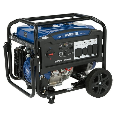 Powerhorse Portable Tri-Fuel Generator with Electric Start, 12,500 Watts