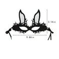 thumbnail image 3 of Máscara de fieltro de conejo de Halloween, máscaras de disfraz para mujeres y niñas, 3 of 9
