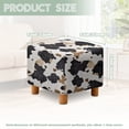 thumbnail image 5 of TSOVTHRID Cow Pattern Ottoman Cover Square Slipcovers, Stretch Footrest Stool Cover for Ottoman Square, Soft Foot Stool Covers Protector with Nonslip Elastic Bottom, 5 of 7