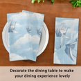 thumbnail image 6 of 1 Pack 20'' x20" Satin Table Napkins Dinner Napkins for wedding Party Decoration events Light Blue Paper Cranes, 6 of 6