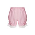 thumbnail image 2 of iiniim Kids Girls Ruffled Lace Hem Bloomer Shorts Breathable Safety Pants Pink 110, 2 of 7