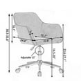 thumbnail image 7 of Modern Velvet Fabric Home Office Chair,360° Swivel Desk Chair,Height Adjustable Reading Armchair with Gold Metal Legs and Universal Wheels,for Living/Room Bedroom/Computer Task, 7 of 7