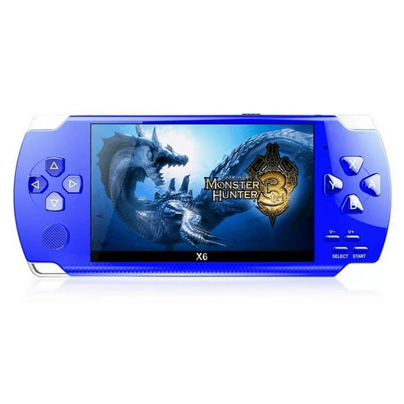 PSP Handheld Game Machine X6 Updated Version, 8GB , 4.3 inch High Definition Color Screen, Over 1200 Free Games