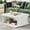 Beige White, variant on Condemo Wood Square Coffee Table for Living Room, Modern Cocktail Center Table with Shelf, 2-Tier Tea Table for Home & Home Office, Cream White