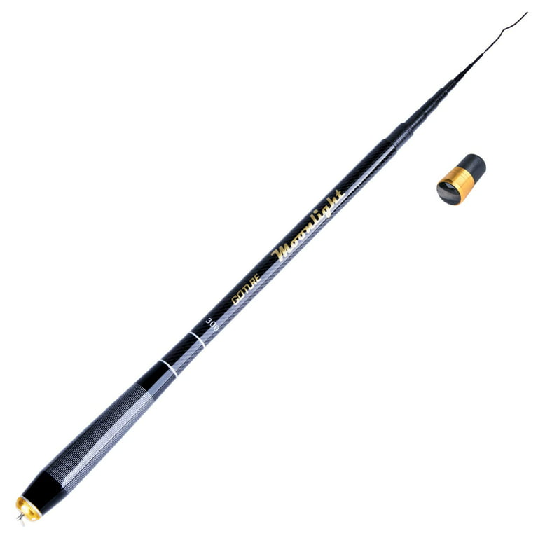 Goture Telescopic Tenkara Fishing Rod Ultralight Travel Fishing Rod,Portable  Collapsible Bass Crappie Rod,1 Piece Carbon Fiber Inshore Stream Trout Pole  Free Tip Set(Top 3 Segment) 