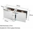 thumbnail image 5 of 4pcs Glass Door Clip Hinge, Stainless Steel Glass Door Hinge, Glass Folding Hinge, Door Clamp Hinge, Hinge for Kitchen Cabinet Glass Door, 5 of 5