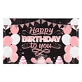 thumbnail image 1 of Kripyery Birthday Banner Clear Printing Glitter Polyester Happy Birthday Party Backdrop Cloth Home Decor for Festival, 1 of 8