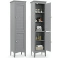 thumbnail image 2 of Canddidliike Tall Bathroom Floor Cabinet with Shutter Doors and Adjustable Shelf-Gray, Bathroom Floor Cabinet for Entryway Storage, Home Office Furniture, 2 of 6