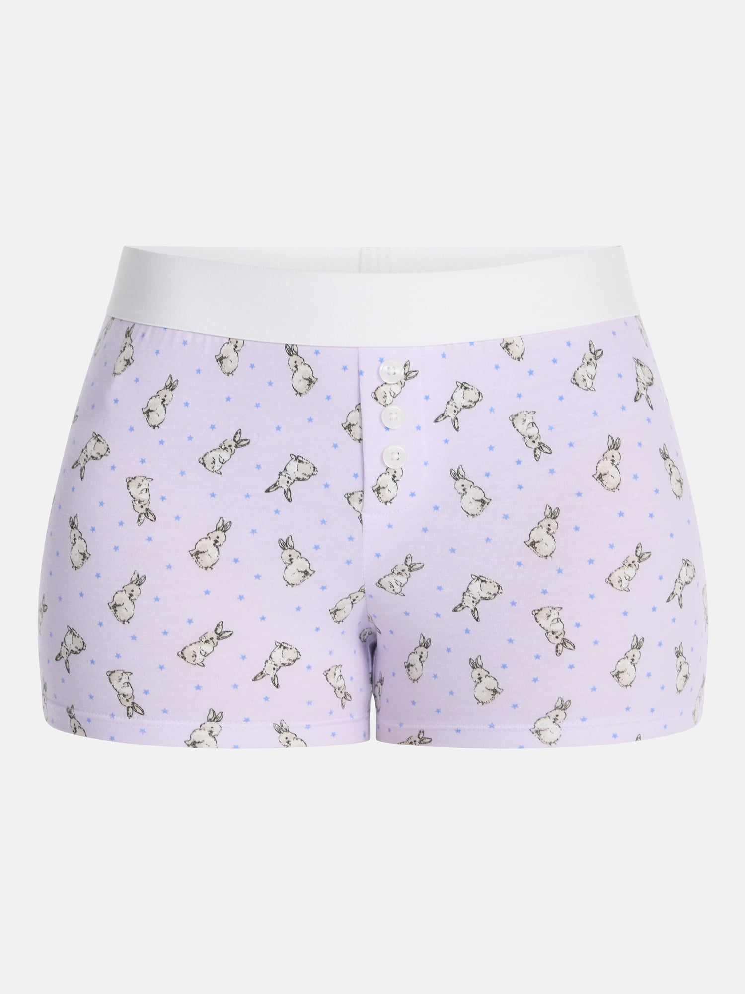 No Boundaries Cloud Core Sleepwear Boxer Shorts, 2'' Inseam, Women’s and Women’s Plus XXS-3X