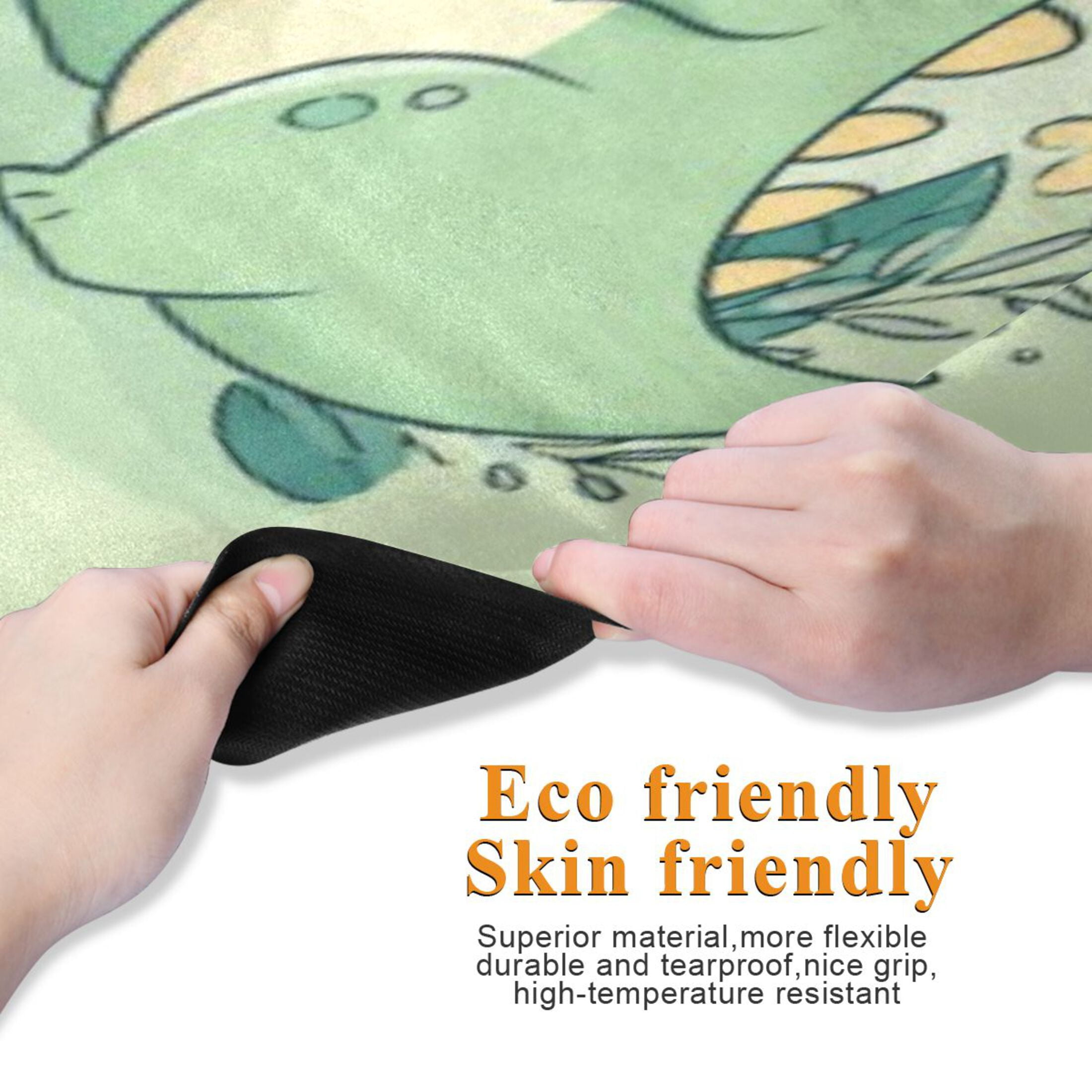 BZSMCE Yoga Mat Women Fitness Mat Lossom Crown Green Dino Pattern