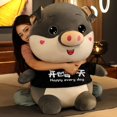 thumbnail image 2 of Cerdito de gran tamaño de alta calidad para niños y niñas, juguete de peluche de cerdo, muñeco de peluche de Animal de dibujos animados suave, sofá, cama, almohada, cojín, regalo de cumpleaños, 2 of 5