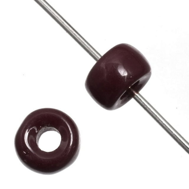 John Bead 500pcs 6mm Mini Glass Crow Beads | Opaque Wine Pony Bead