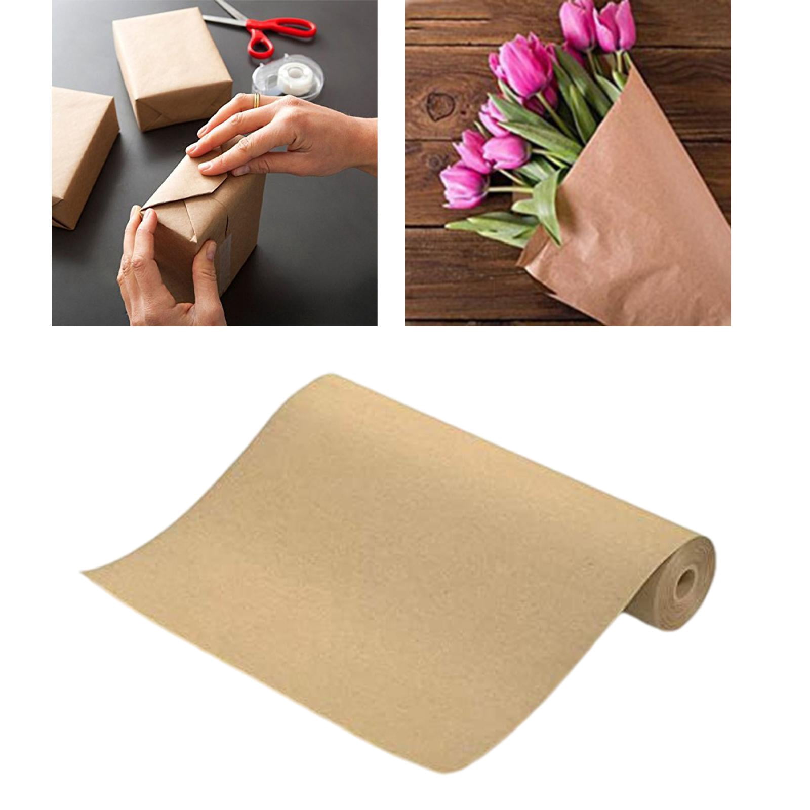 FVDPWYE 98 Feet Brown Kraft Paper Roll, DIY Eco Friendly Easel Paper Roll Decorative for 11.8inch wide