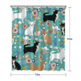 thumbnail image 5 of Chihuahua and Flower Florals Shower Curtain 72"x84" ,Bathroom Decorative Shower Curtains Set with 12 Hooks,Modern Waterproof Washable Shower Curtain, 5 of 6