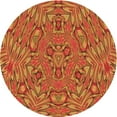 thumbnail image 1 of Ahgly Company Machine Washable Indoor Round Transitional Orange Area Rugs, 5' Round, 1 of 7