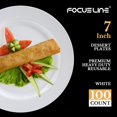 thumbnail image 2 of FOCUSLINE 100 Count White Plastic Dessert Plates 7 Inch, Disposable Heavy Duty Plastic Plates for Weddings, Parties and Events, 2 of 15