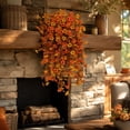 thumbnail image 5 of geerera 2-Pack Artificial Fall Hanging Flower Bushes, 29.9" Faux Cascading Autumn Vines for Porch & Basket, Rustic Harvest Floral Decor for Outdoor Home, 5 of 7