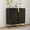 Black, variant on HLR 31.7" Kitchen Wood Accent Cabinet with 2 Doors, Sideboard with Storage for Dining Room, Blue