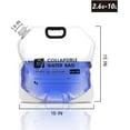 thumbnail image 3 of 4 Pack Collapsible 2.6 Gallon/10 Liter Water Container Bag with Carry Handles, 3 of 6