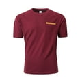 thumbnail image 4 of 2 Pack Mens Waffleknit T Shirts with Pocket Short Sleeve Crewneck Tees Tops Business Casual Solid Color Pullover Slim Basic Loungewear Work Tshirts Shirt, 4 of 7