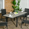 thumbnail image 2 of Outsunny Table à Manger Extensible en Rotin, Table Rétractable en Osier, Brun, 2 of 10