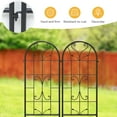 thumbnail image 6 of Uforic 4 Pack Metal Decorative Garden Trellises,87x20in Black Rustproof Arch Trellis for Climbing Plants,Vegetables,Flowers for Outdoor Patio, 6 of 8