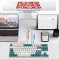 thumbnail image 5 of ZIYOULANG K87 Mechanical Keyboard, TKL 87 Keys Wireless 2.4GHz/Bluetooth 5.1/Wired Custom Coiled USB C Cable RGB Gaming Keyboard, Hot-Swappable Red Switch for PC PS5 PS4 Xbox one Mac Cherry MX, 5 of 13