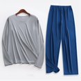 thumbnail image 1 of Weiqiqre Ensemble de Sport Décontracté pour Hommes, Couleur Unie, Col Rond, Manches Longues Élastiques, 1 of 3