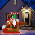thumbnail image 4 of Costway 6Ft Long Inflatable Santa Claus Flying Airplane Blow Up Christmas Decoration, 4 of 9