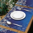 thumbnail image 6 of PLPPYFS Christmas Placemats Set of 4, 12 x 18 Inch Christmas Placemats Winter Table Mats Xmas Holiday Washable Place Mats for Home Kitchen Dining Party Table Decorations, 6 of 7