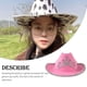 thumbnail image 3 of Qarigey Sombrero de estilo vaquero occidental a la moda, decoración de plumas, gorro de diamantes de imitación, accesorio para la cabeza para Disfraces de disfraces Lentejuelas Qarigey AP012646-01, 3 of 6