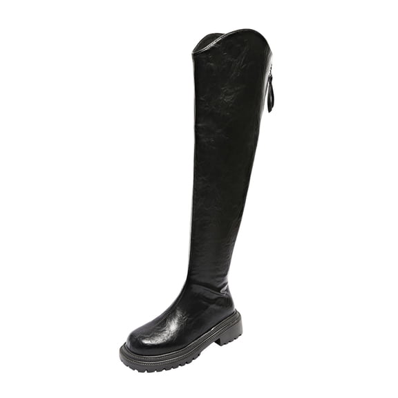 Y-825 Black Ladies Over The Knee Western Boots Comfortable And Cool Fall Winter Styles For All Leg Shapes Low Heel Trendy Long Boots