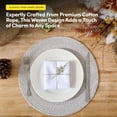 thumbnail image 2 of Two Tone Cotton 15" Round Woven Placemat Sets, 4-Pack Grey, 2 of 7