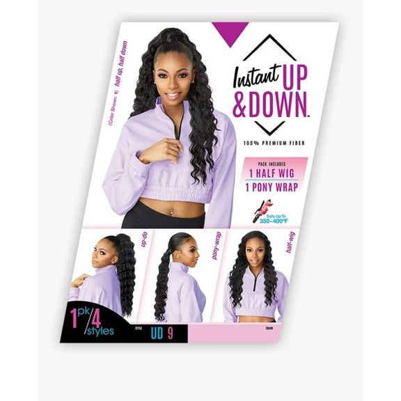 Sensationnel Instant Up  Down Half Wig - UD9 Deep Wave