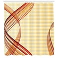 thumbnail image 3 of Ambesonne Modern Shower Curtain, Abstract Curvy Stripes, 69"Wx84"L, Multicolor, 3 of 3