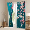 thumbnail image 3 of jejeloiu Pink Cherry Flower Blackout Curtains Set of 2 (52x84 Each),Japanese Ukiyoe Style Window Curtains,Japan Tradition Aesthetic Curtains and Drapes For Men Women,Ultra Soft Home Decor, 3 of 6