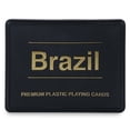 thumbnail image 1 of Brazil Bridge Premium Plastic Playing Cards Set Of 2 | For Adult - Bridge -Sized Black Box Playing Cards Red & Black Design | For Rummy, Bridge, Use For Party & Game | Waterproof Playing Cards, 1 of 5
