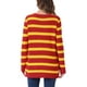thumbnail image 3 of SUÉTER TUNIC DE RAYAS SUELTO DE MANGA LARGA Y CUELLO REDONDO PARA MUJERES CHIC XL ROJO AMARILLO, 3 of 6