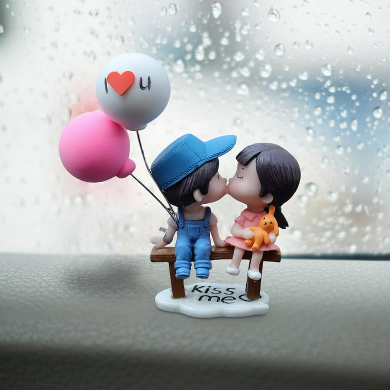 Gery Harz Cartoon Couple Car Decoration Dashboard Car Interior Couple