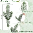 thumbnail image 3 of Dalrosia 20PCS Christmas Snow Frosted Pine Branches Artificial Faux Fake Christmas Picks and Sprays White Tree Filler Branches Flocked Pine Needles Sprigs Stem for Wreath Garland Decorations Craft, 3 of 7