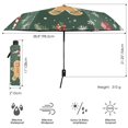 thumbnail image 3 of FORMRS Travel Umbrella Folding Auto Open Close Windproof Rain UV Protection, Christmas Gingerbread, 3 of 8
