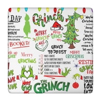 Square Christmas Tablecloth with Elastic Edges 34 * 34 Inch Waterproof Table Cover Washable Indoor and Outdoor for Party Kitchen Dinner Banquet Patio Picnic